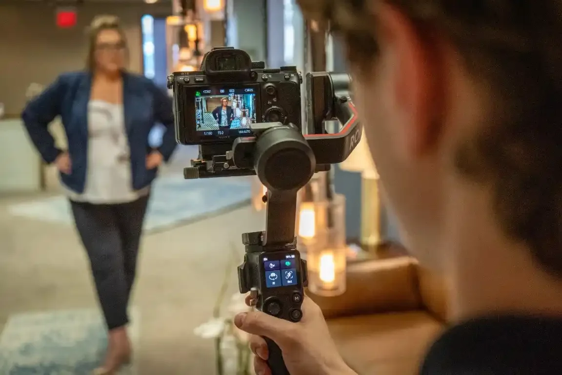 JPB Professional Marketing's in-house media and branding team in action, creating high-quality content that contributes to our clients' proven success and our recognition as a two-time Small Business of the Year Finalist.